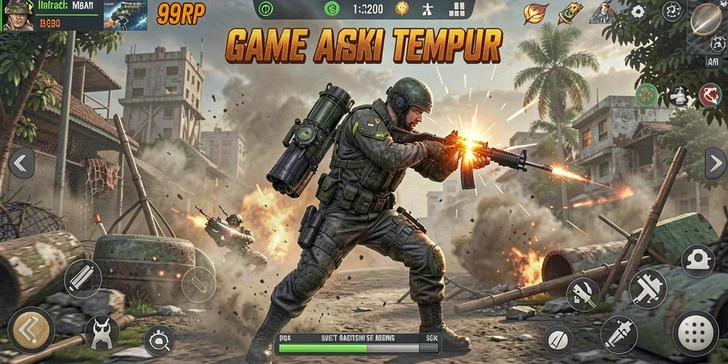 Screenshot gameplay 99RP yang menunjukkan pertempuran mendebarkan.