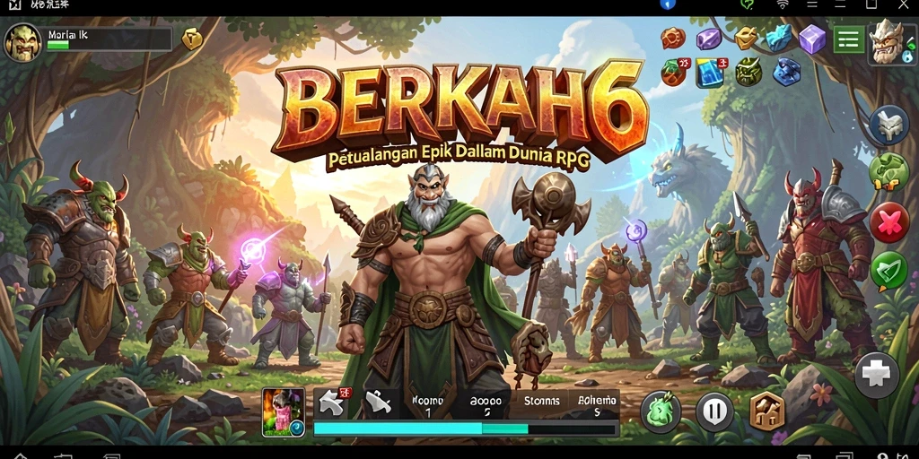 Tampilan screenshot utama dari gameplay RPG yang menegangkan di BERKAH6.