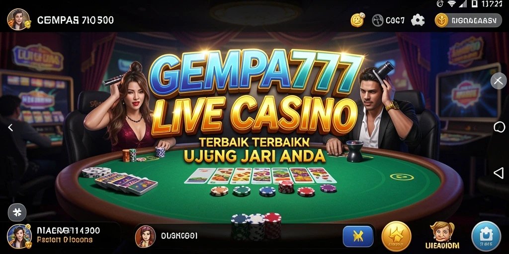 Tampilan gameplay Live Casino di GEMPA777 yang memukau dan interaktif.