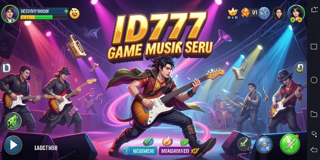 Screenshot gameplay ID777 menampilkan aksi menyenangkan dalam bermain musik.