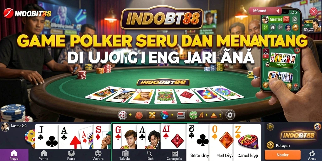 Screenshot gameplay INDOBIT88 yang menunjukkan momen poker seru.