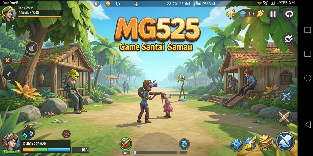 Screenshot gameplay MG525 menampilkan suasana permainan yang menyenangkan.
