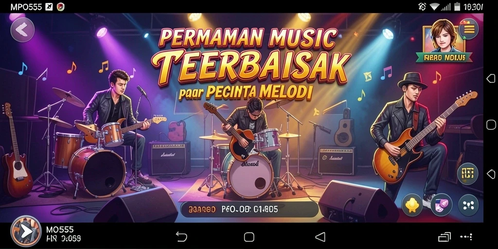 Tangkapan layar MPO555 menampilkan gameplay musik yang seru dan interaktif.