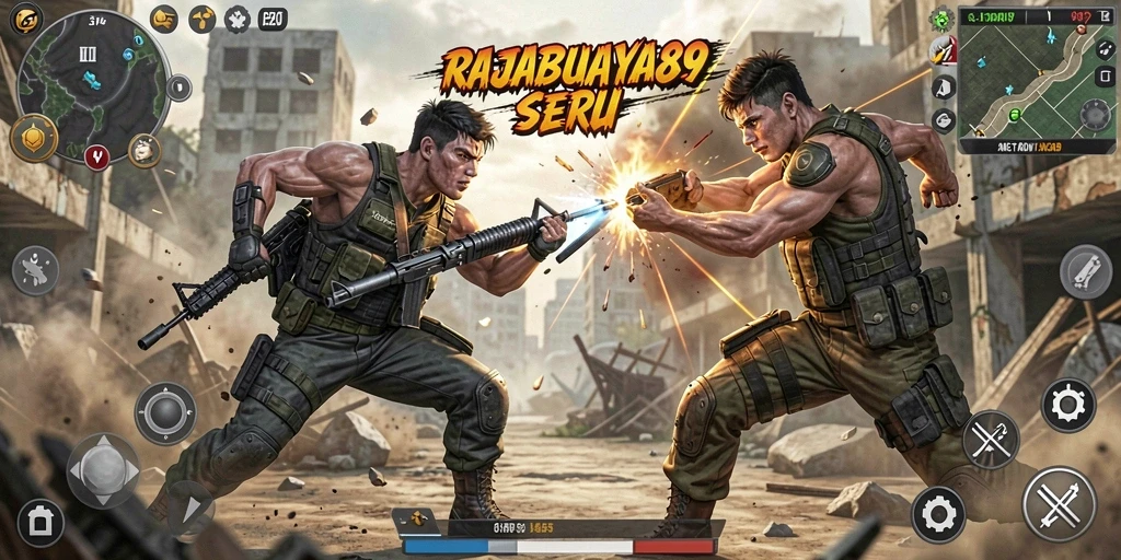 Tampilan aksi seru dari gameplay RAJABUAYA89 yang menegangkan.