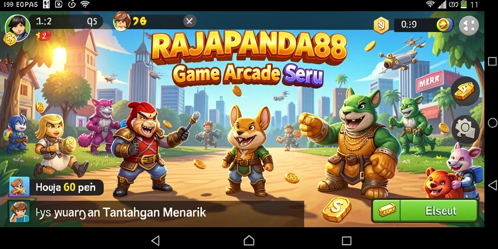 Tampilan menarik dari gameplay seru di RAJAPANDA88.