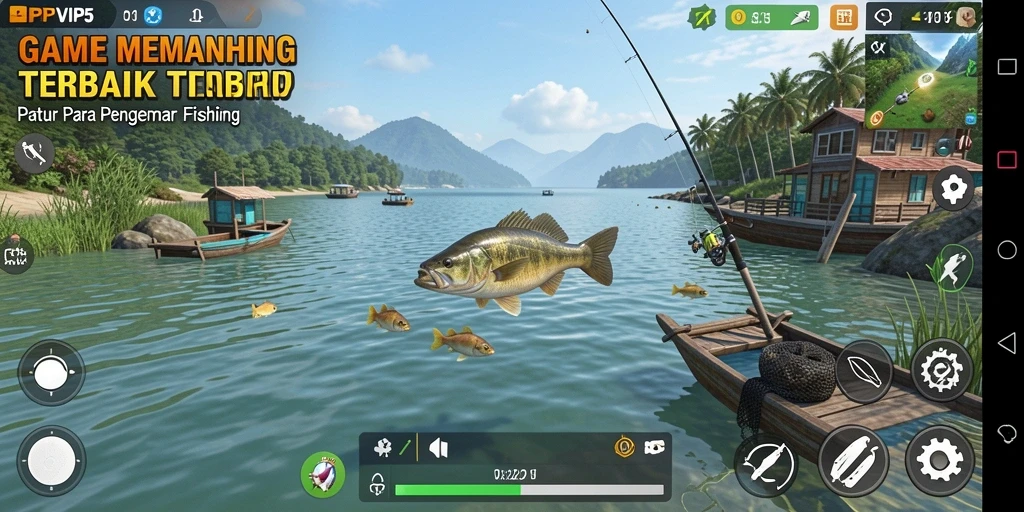 Tangkapan ikan besar dalam gameplay RPVIP5 yang mendebarkan.