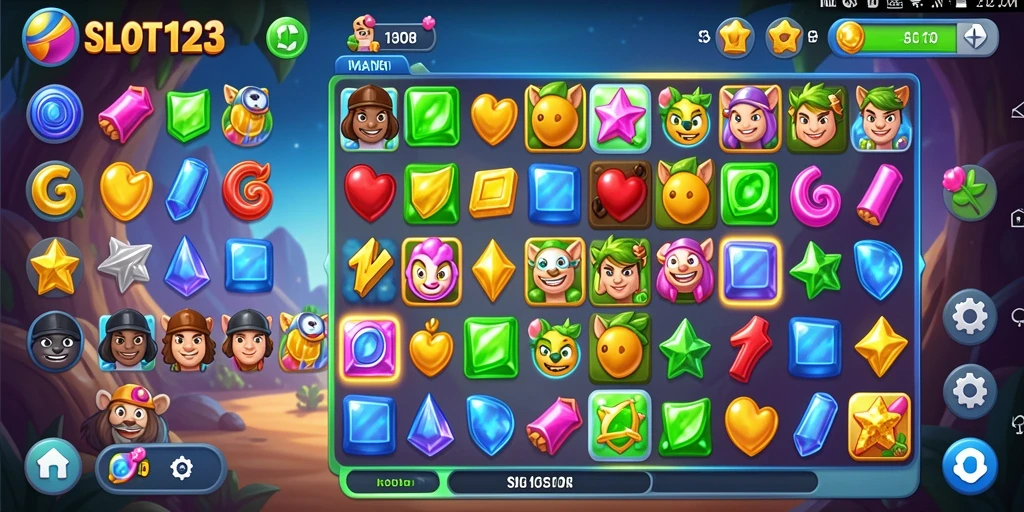 Tampilan gameplay <strong>SLOT123</strong> yang seru dan menantang.