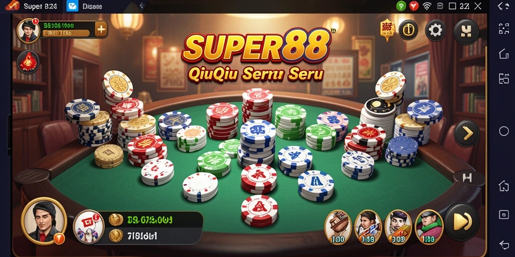 Screenshot gameplay QiuQiu yang menarik dari SUPER88.