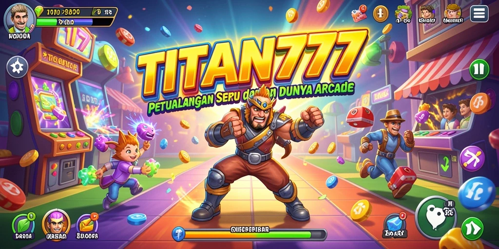Tampilan gameplay menegangkan dalam game Arcade TITAN777.