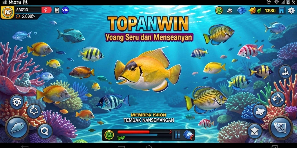 Tampilan gameplay menarik dalam Tembak Ikan di TOPANWIN.