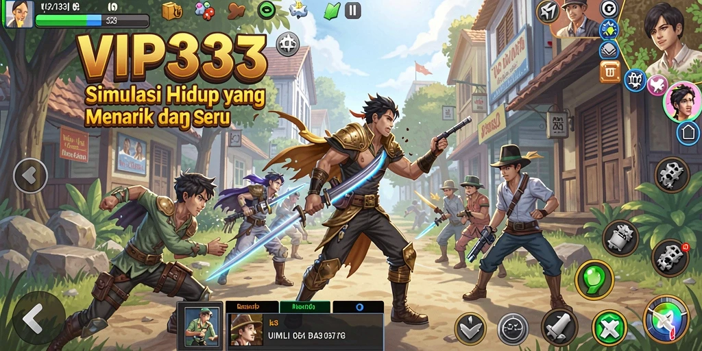 Tangkapan layar gameplay VIP333 menunjukkan interaksi yang hidup dan kreatif.