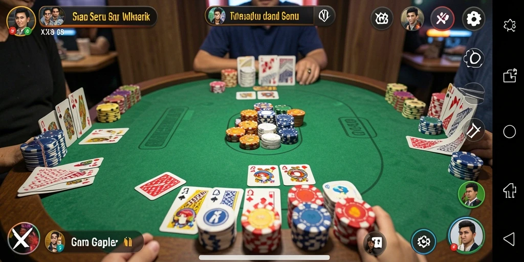Screenshot utama X88 menampilkan gameplay Gaple yang seru.